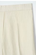 Linen Straight Pants White - Image 4