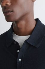 Merino Slim Polo Navy - Image 3