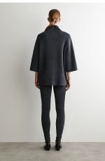 Knitted Slim Leggings Gray