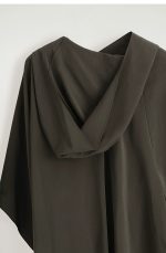 Silk Oversized Top Brown - Image 4