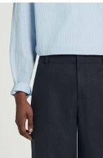 Linen Trousers Navy - Image 3