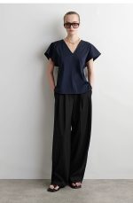 Cotton V-Neck Top - Image 2