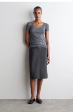 Ruched Skirt Black