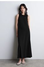 Knitted Sleeveless Dress Black