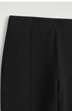 Cotton Straight Pants Black - Image 5