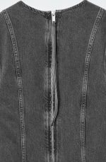 Denim Slim Dress Black - Image 4