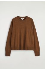 Wool Round-Neck Pullover Brown - Image 4
