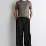 Wool Wide-Leg Pants Black