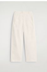 Cotton Barrel Trousers White - Image 4