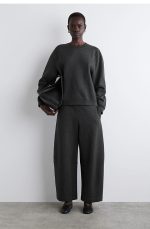 Cotton Round-Neck Shirt Gray - Image 2