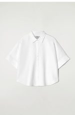 Linen Short-Sleeve Shirt White - Image 4