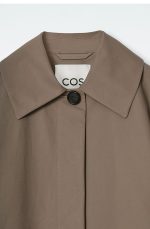 Cotton Collared Jacket Beige - Image 4