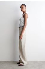 Wide-Leg Jeans Beige - Image 2