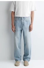 Denim Straight Trousers - Image 2
