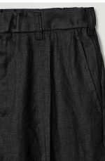 Linen Straight Pants Black - Image 5