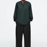 Round-Neck Cardigan Green