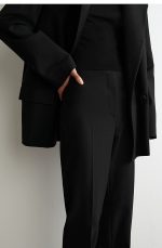 Cashmere Slim Trousers Black - Image 2