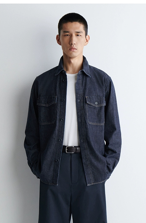 O1CN01meEynU1u7vuFLcVLy_!!4611686018427380567-0-item_pic Denim Regular Shirt - Image 1