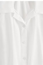 Cotton Ruched Shirt White - Image 5