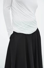 Silk Round-Neck Top White - Image 2