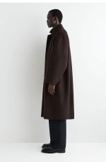 Wool Oversized Jacket Brown