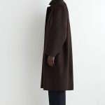 Wool Oversized Jacket Brown