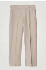 Linen Straight Pants Beige - Image 4