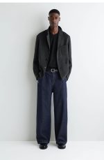 Oversized Wide-leg Denim Dark Blue