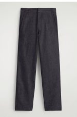 Denim Straight Trousers Blue - Image 4