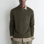 Wool Round-Neck Sweater Khaki