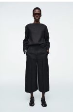 Linen Wide-Leg Pants Black - Image 2