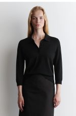 Standard Polo-collar Merino Wool Knitwear