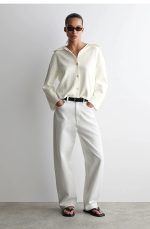 Knitted Collared Jacket - Image 2