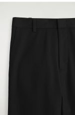 Cotton Wide-Leg Pants Black - Image 5