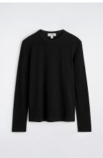 Cotton Long-Sleeve T-Shirt Black - Image 4