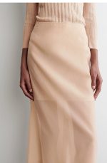Straight Skirt Beige - Image 3
