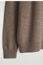Cashmere Round-Neck Sweater Gray - Image 5