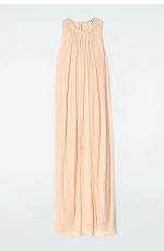 Pleated Dress Orange - Image 3