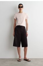 Knitted Round-Neck T-Shirt Pink - Image 3