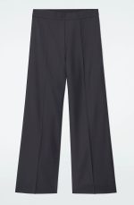 Wool Straight Pants Navy - Image 3