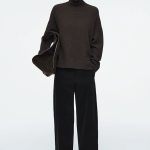 Corduroy Straight Pants Black