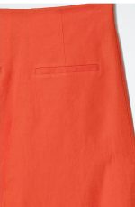 Linen Wide-Leg Pants Orange - Image 5
