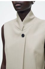 Wool Vest Beige - Image 2
