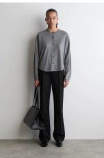 Merino Cardigan Gray - Image 2