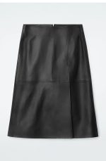 Leather Slim Skirt Black - Image 2