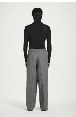 Wool Drawstring Trousers Gray - Image 2