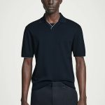 Knitted V-Neck Polo