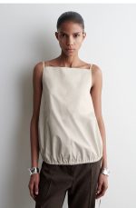 Pleated Camisole Beige