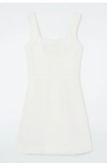 Square-Neck Dress White - Image 3