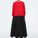 Wool Round-Neck Pullover Red